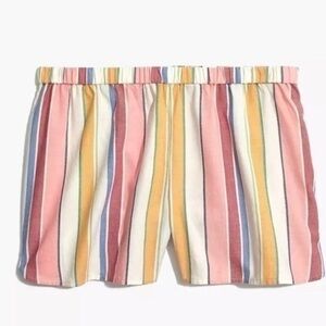 Madewell Bedtime Pajama Shorts in Rainbow Stripe